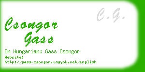 csongor gass business card